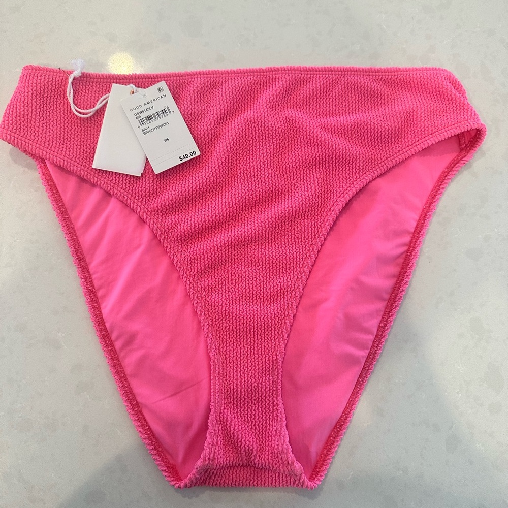Good American bright pink swim bottoms 5/6 (2XL)
